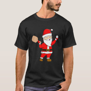 T-shirt Picket de Noël Paddleball Joueur Père Noël Pick