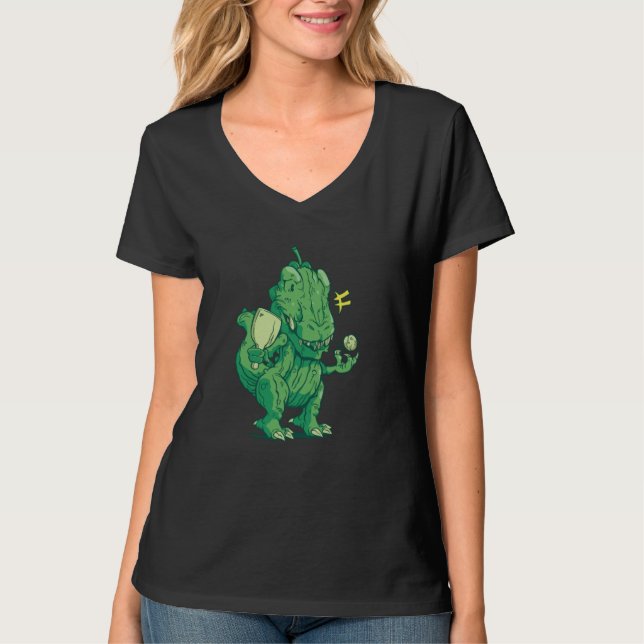 T-shirt Pickle Ball Trex Tyrannosaurus Pickleball rex (Devant)