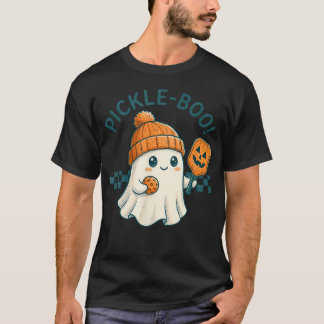 T-shirt Pickle-Boo Fantôme Drôle d'Halloween Pickleball