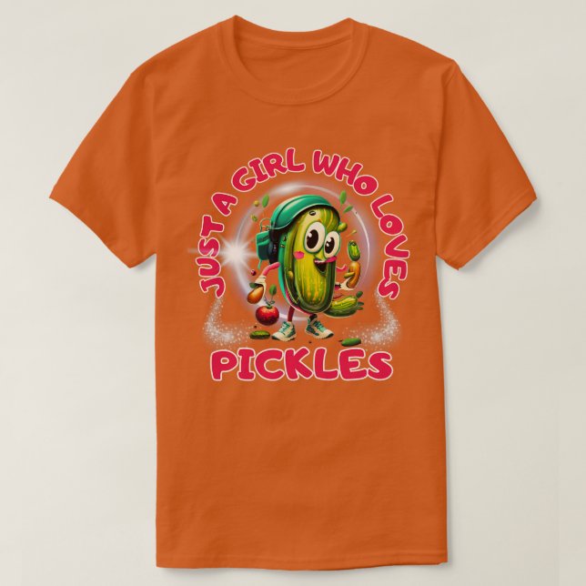 T-shirt Pickle est juste une fille qui aime les pickles ve (Design devant)