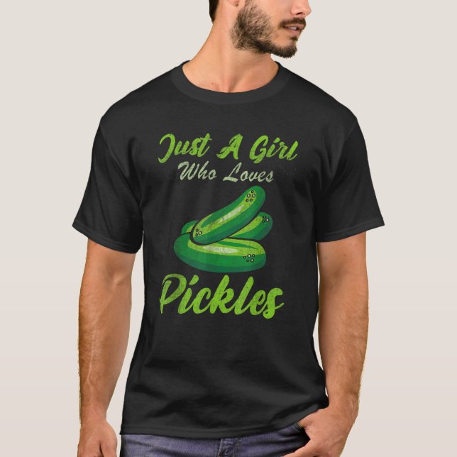 T-shirt Pickle  Girl Woman Women Cucumber Cornichons (Devant)