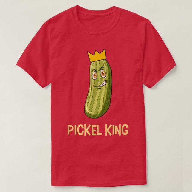 T-shirt Pickle Pickles King Vegan Drôle Nourriture Veggie  (Design devant)