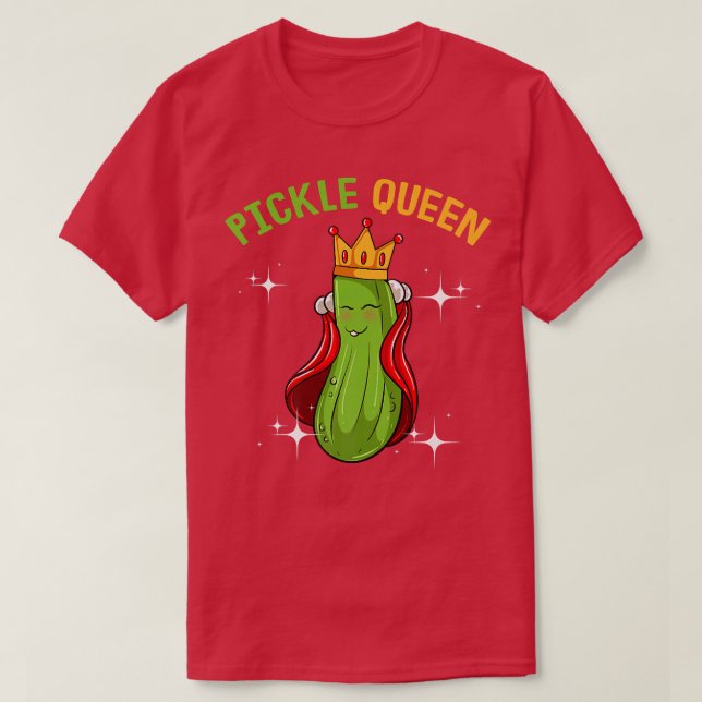 T-shirt Pickle Queen Funny Vegan Cucumber Vegetable (Design devant)