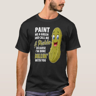 T-shirt Pickle Vert Dillin Plaisanter Pun Végétarien Conco