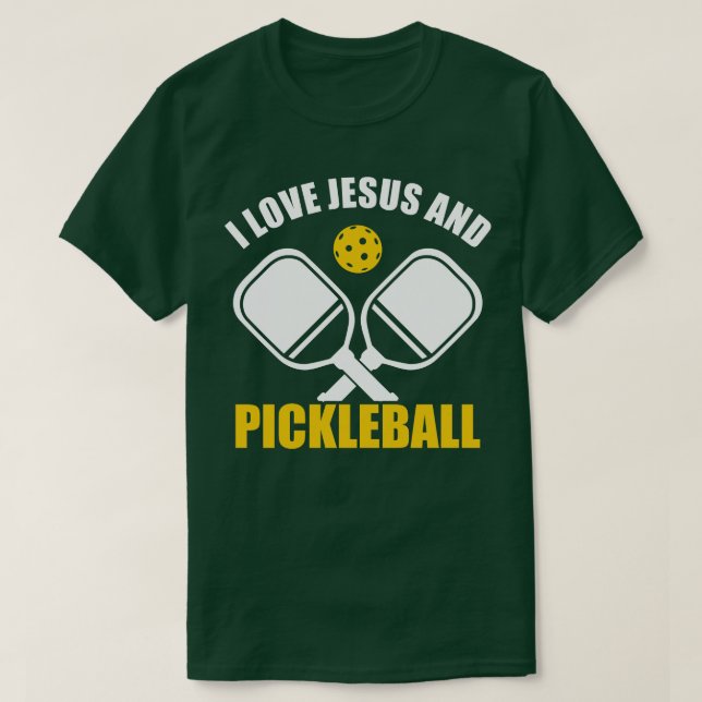 T-shirt PicklebalI Love Jesus Et Pickleball Citation Chris (Design devant)