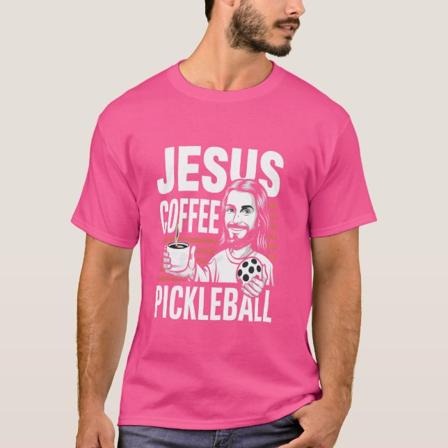 T-shirt Pickleball à café Jésus (Devant)