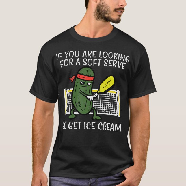 T-shirt Pickleball à la recherche de glace à servir molle (Devant)
