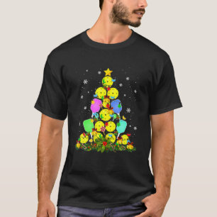 T-shirt Pickleball Arbre de Noël Père Noël Pickleball X