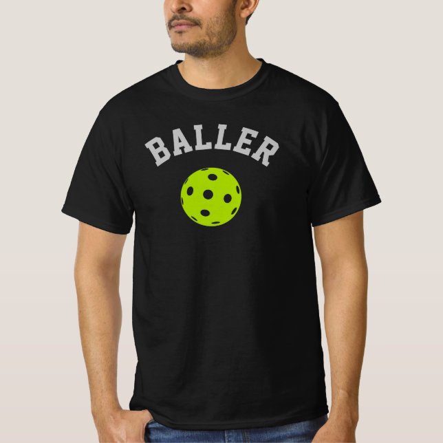 T-shirt Pickleball - "BALLER" (Devant)