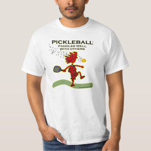T-shirt Pickleball barbote bien avec d'autres