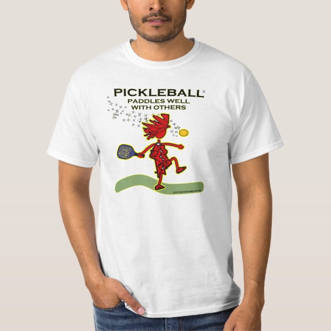 T-shirt Pickleball barbote bien avec d'autres (Devant)