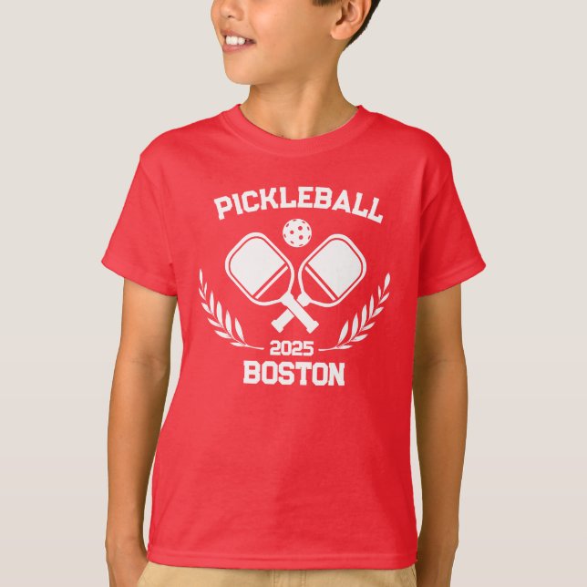 T-shirt Pickleball Boston 2025 Custom (Devant)