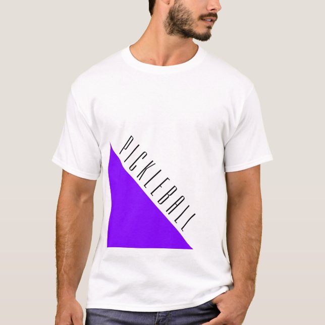 T-shirt PICKLEBALL brillant violet triangulaire Weig sur b (Devant)