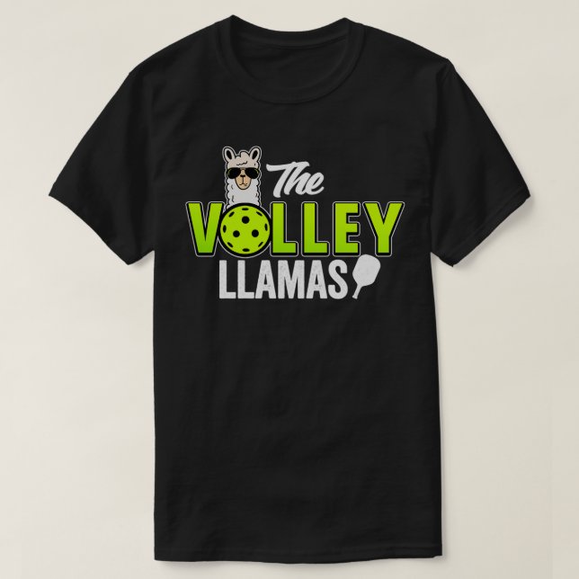 T-shirt Pickleball Cadeaux Volley Llamas drôle Picklebal (Design devant)