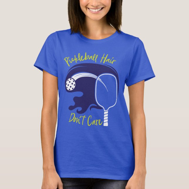 T-shirt Pickleball Cheveux Don't CareT-shirt (Devant)