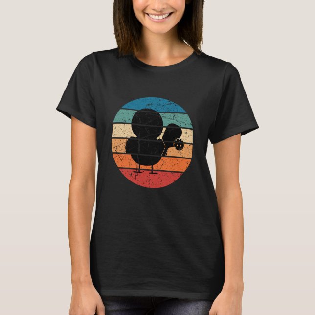 T-shirt Pickleball Chic Retro Vintage 4 (Devant)