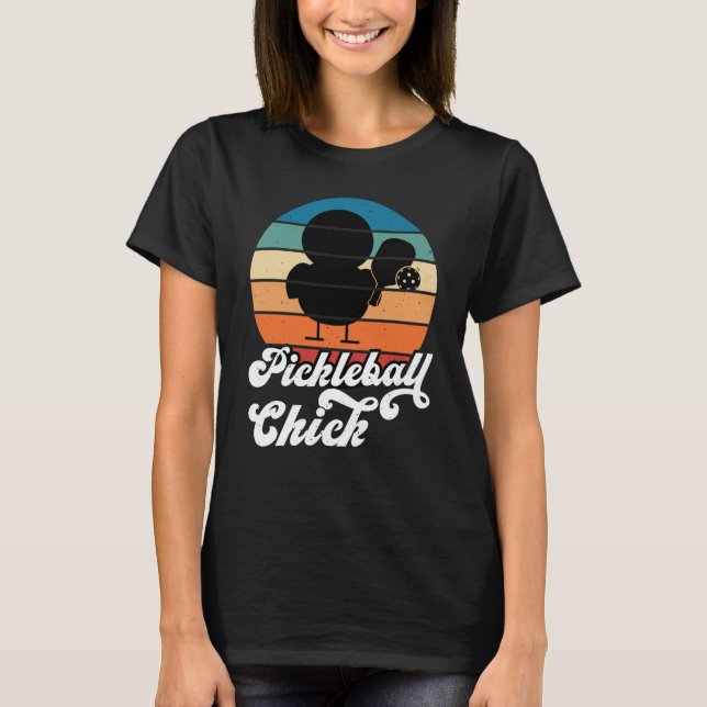 T-shirt Pickleball Chick Retro Vintage (Devant)