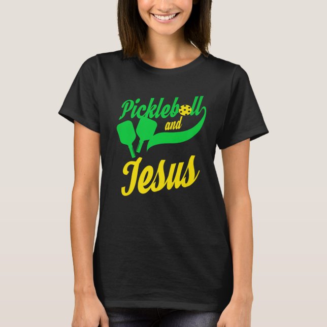 T-shirt Pickleball Christian Jesus T-Player Dink (Devant)