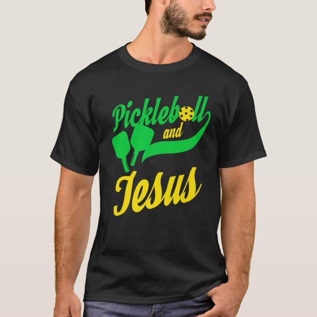 T-shirt Pickleball Christian Jesus T-Player Dink (Devant)