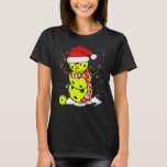 T-shirt Pickleball Christmas Snowman avec Casquette Père N<br><div class="desc">Pickleball Christmas Snowman avec Casquette Père Noël</div>