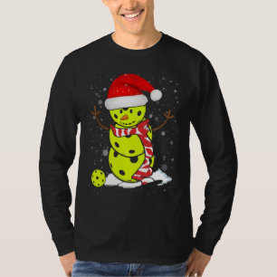 T-shirt Pickleball Christmas Snowman avec Casquette Père N