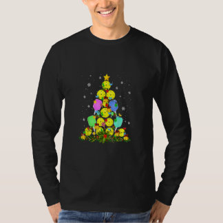 T-shirt Pickleball Christmas Tree Père Noël Pickleball X M