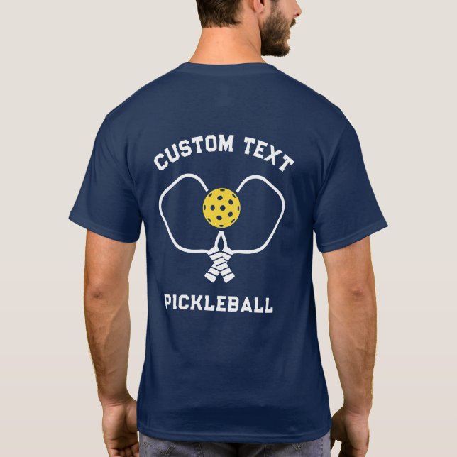 T-shirt Pickleball Club Nom personnalisé (Dos)