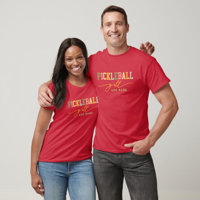 T-shirt Pickleball coloré Y'all (Unisexe)