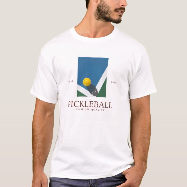 T-shirt Pickleball court (Devant)