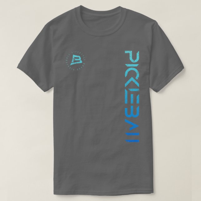 T-shirt Pickleball dégradé bleu dégradé Design Décontracté (Design devant)
