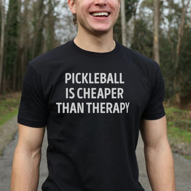T-shirt Pickleball Est Moins Cher Que Thérapie Pickleball  (Créateur téléchargé)