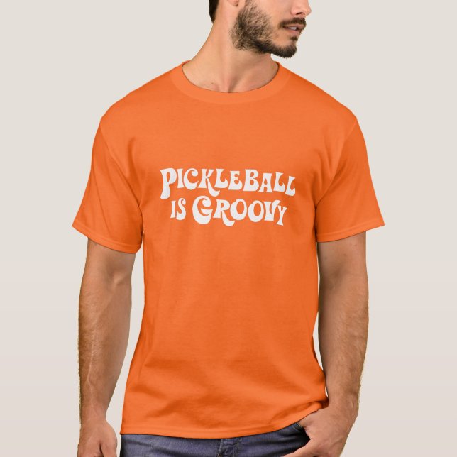 T-shirt "Pickleball est super" teignent en nouant le (Devant)