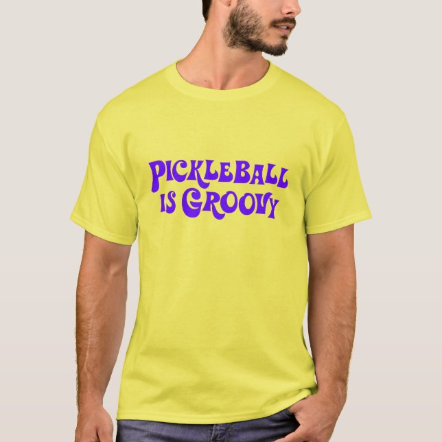 T-shirt "Pickleball est super" teignent en nouant le (Devant)