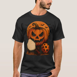 T-shirt Pickleball Halloween Saison Fantomatique Citrouill