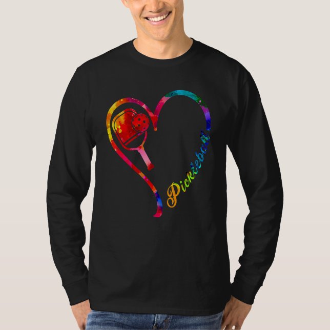 T-shirt Pickleball Heart I Love Pickleball Tie Dye For Man (Devant)