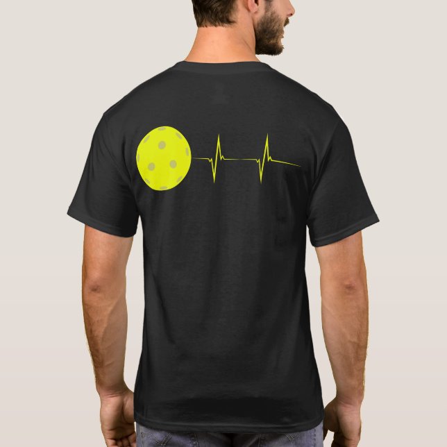 T-shirt Pickleball Heartbeat Hommes/Femmes Tee - shirt - J (Dos)