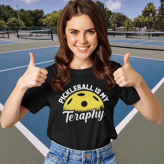 T-shirt Pickleball is my Therapy pickleball (Créateur téléchargé)