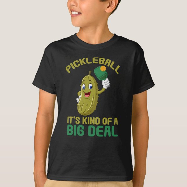 T-shirt Pickleball Kid Big Deal Pickle Sport (Devant)