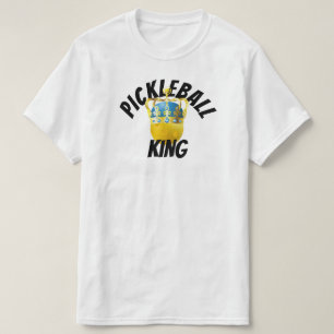 T-shirt Pickleball King, Pickleball Jaune portant une cour