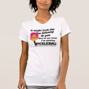T-shirt Pickleball Lover Dans ma tête je joue au Picklebal