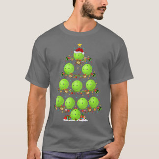 T-shirt Pickleball Lover Lighting Père Noël Pickleball Chr