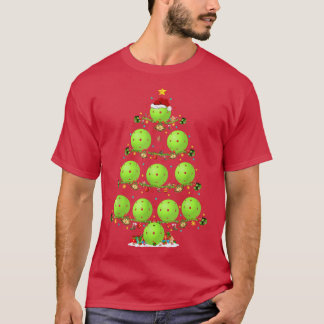 T-shirt Pickleball Lover Lighting Père Noël Pickleball Chr