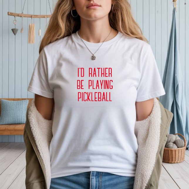 T-shirt Pickleball Lover's Dream drôle slogan rouge (This t-shirt, designed specifically for moms who love pickleball. )