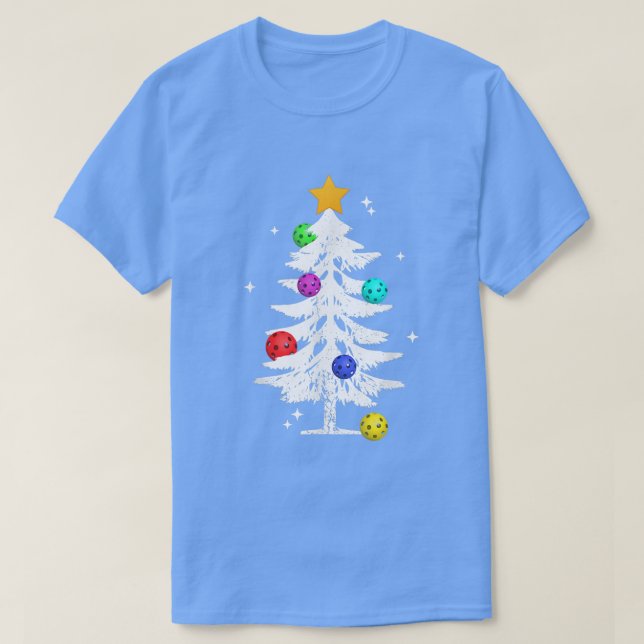 T-shirt Pickleball Lovers Holidays Christmas Tree Clever C (Design devant)