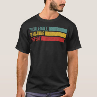 T-shirt Pickleball Mahjong Répéter Drôle Sport Loisir