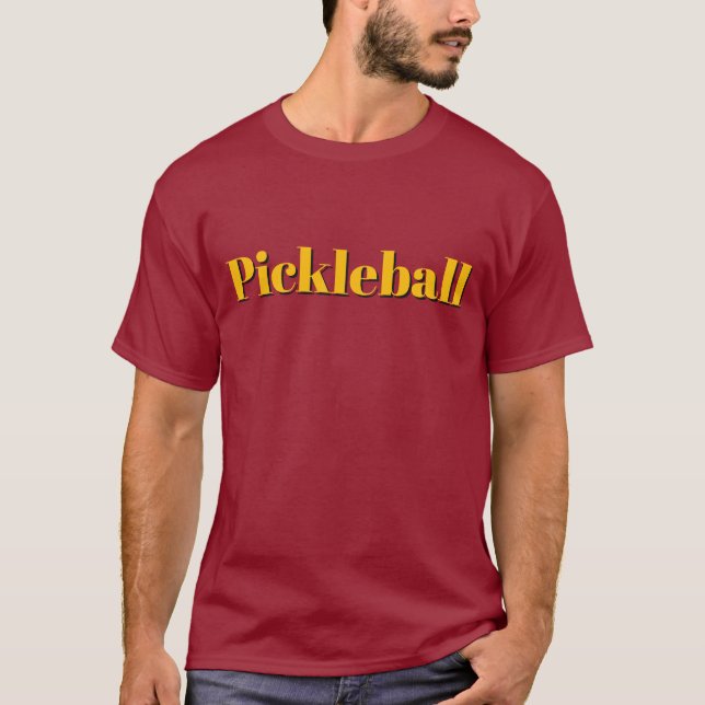 T-shirt Pickleball Marron (Devant)