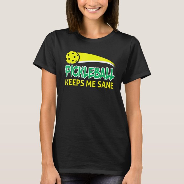 T-shirt Pickleball me garde la retraite de la balance (Devant)