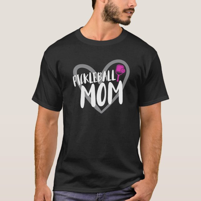 T-shirt Pickleball Mom Heart (Devant)