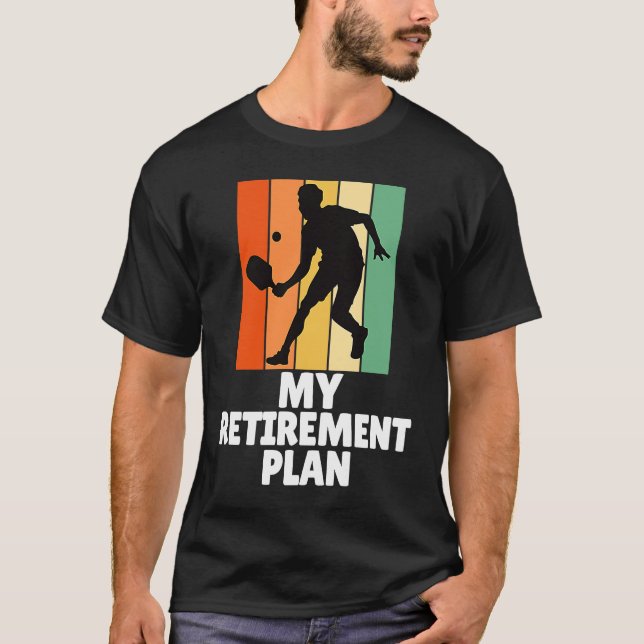 T-shirt PickleBall Mon plan de retraite Dink Legend Cool G (Devant)