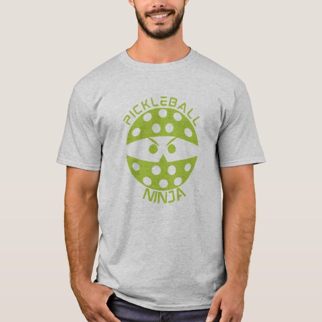 T-shirt Pickleball Ninja vert (Devant)